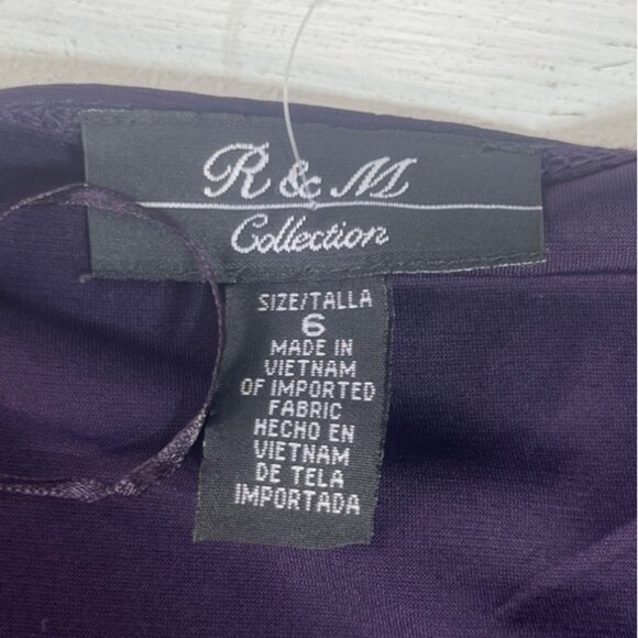 R & M Collection Long Sleeve Jacket Cardigan Womens Size 6 Eggplant New - Picture 5 of 7